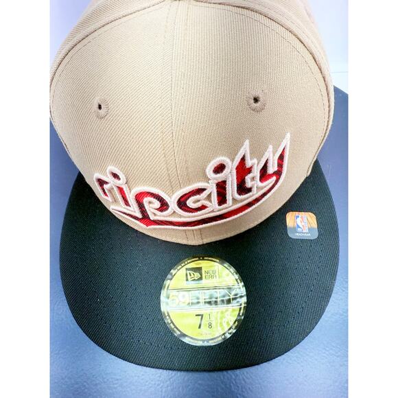 New Era Portland Trail Blazers 2023 City Edition 59FIFTY Fitted Hat 7 1/8 Plaid - Picture 2 of 8